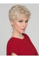 4" Curly Platinum Blonde Boycuts Monofilament Synthetic Wig