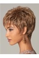 Stylish Blonde Curly Cropped Synthetic Wigs