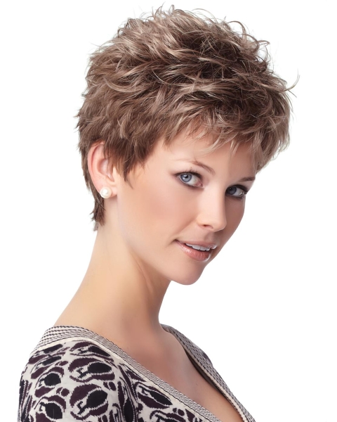 Amazing Brown Curly Cropped Synthetic Wigs