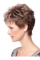 Amazing Brown Curly Cropped Synthetic Wigs