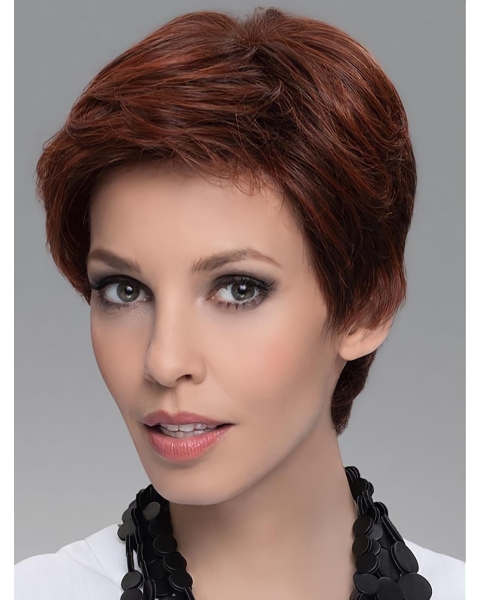 4" Straight Durable Boycuts 100% Hand-tied Synthetic Wigs