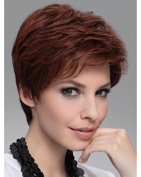 4" Straight Durable Boycuts 100% Hand-tied Synthetic Wigs