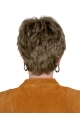 Cropped 6" Capless Grey Synthetic Boycuts Elderly Lady Wigs