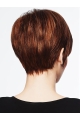 Capless 6" Straight Auburn Modern Short Wigs