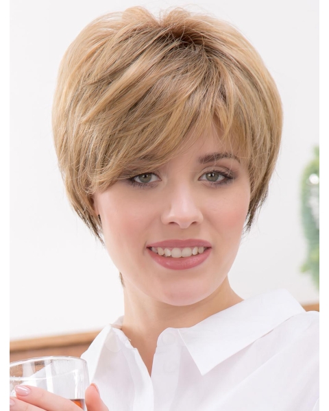 Hairstyles Monofilament Synthetic Straight 6" Short Wigs