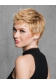 Straight Cropped 3" Capless Boycuts Best Synthetic Blonde Wigs