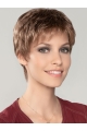 Straight Cropped 4" Auburn 100% Hand-tied Wigs