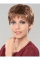 Straight Cropped 4" Auburn 100% Hand-tied Wigs