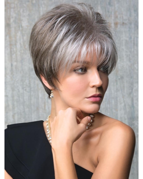 Cropped Capless Better Synthetic Wig Grey