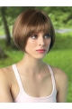 Monofilament 8" Bob Synthetic Straight Brown Wig