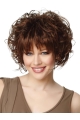 Auburn Capless 8" Short Straight Synthetic Wigs With Bangs