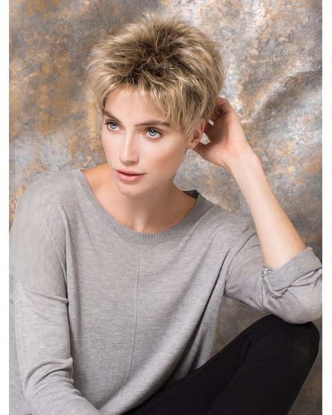 Boycuts Straight Blonde Synthetic 4" Short Hair