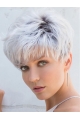 Cropped Grey Straight 5" Capless Wigs For Women