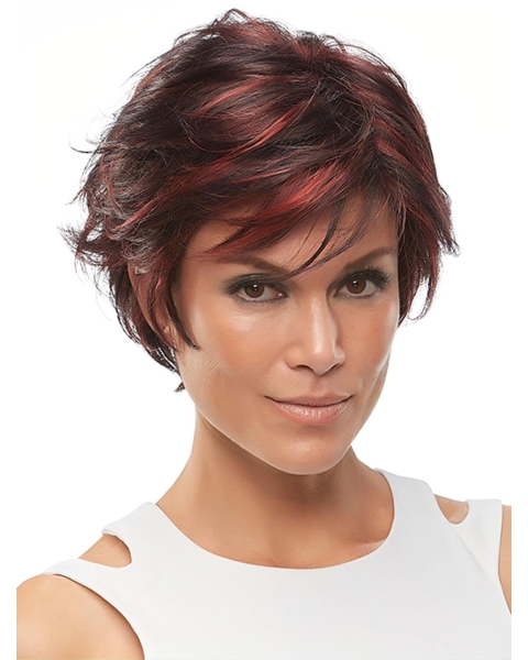 6" Straight 100% Hand-Tied Wigs And Synthetic