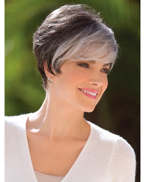 Cropped Straight Capless Boycuts Synthetic Wigs Short Hair