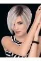 Cropped Straight Without Bangs 100% Hand-Tied Celebrity Synthetic Wigs