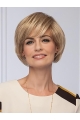 Cropped Blonde With Bangs Synthetic Blonde Wig