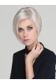 Straight White Without Bangs Mono Synthetic Wig