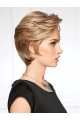 4" Straight Blonde Layered Monofilament Synthetic Wig