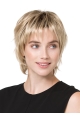 Cropped 6" Blonde Straight Trendy Synthetic Lace Wigs