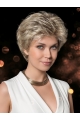 Cropped Straight Blonde Layered Hand Tied Synthetic Wigs