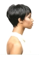 Pleasing Black Straight Cropped African American Wigs