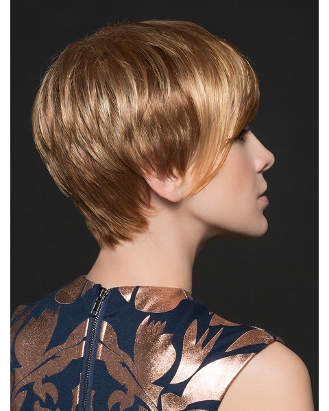 Good Monofilament Straight Blonde Short Wigs