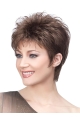 Brown Boycuts Soft Straight Short Wigs