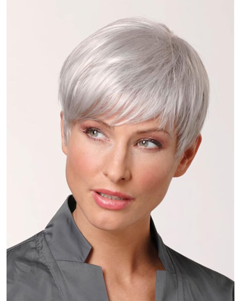 Popular Straight White Grey High Quality Wigs