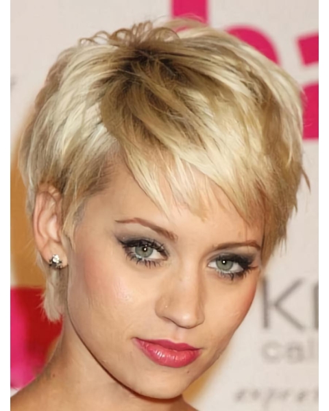 Good Blonde Straight Cropped Celebrity Wigs