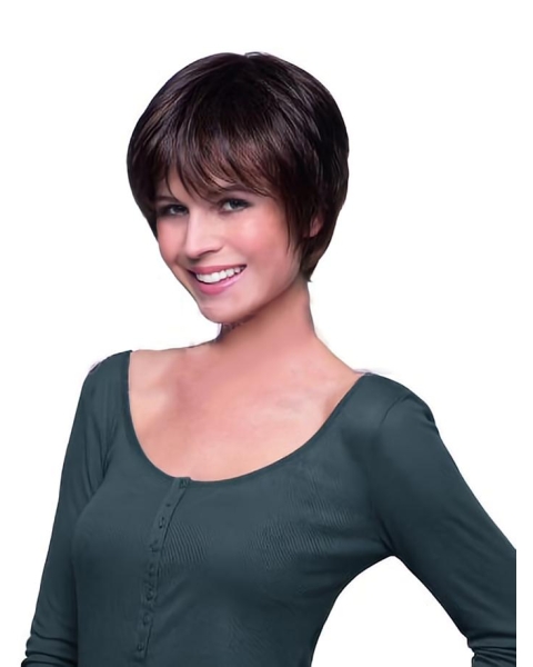 Comfortable Auburn Lace Front Cropped Celebrity Wigs