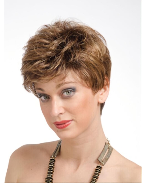 Beautiful Straight Auburn Boycuts High Quality Wigs