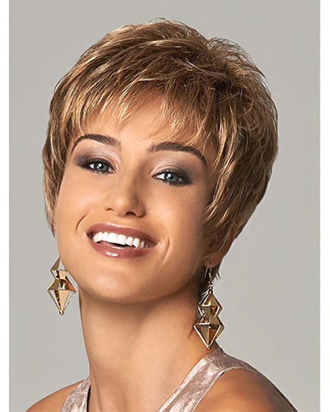 Brown Boycuts No-fuss Straight Short Wigs