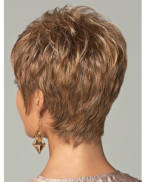 Brown Boycuts No-fuss Straight Short Wigs