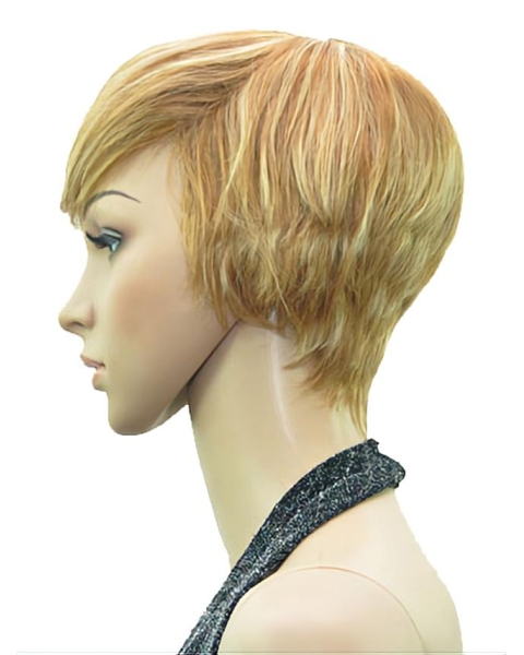 Online Brown Straight Cropped Celebrity Wigs