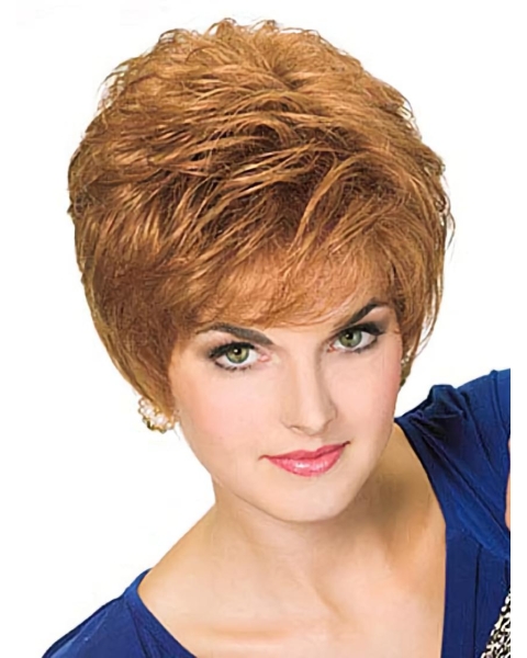 Polite Straight Boycuts Blonde Short Wigs