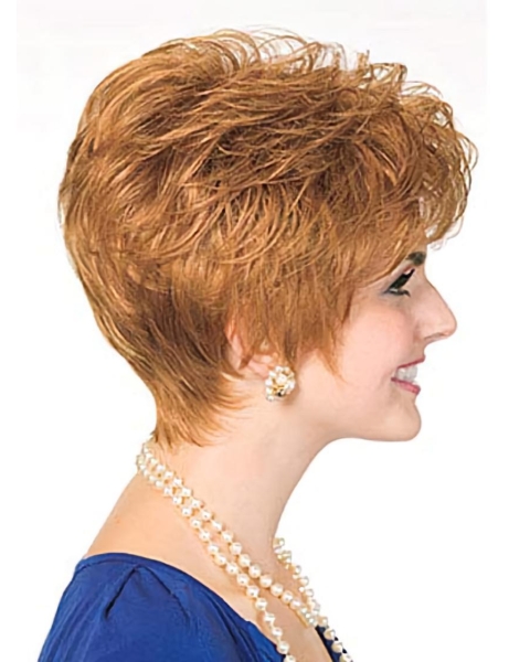 Polite Straight Boycuts Blonde Short Wigs