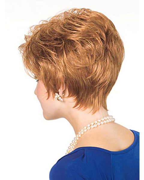 Polite Straight Boycuts Blonde Short Wigs