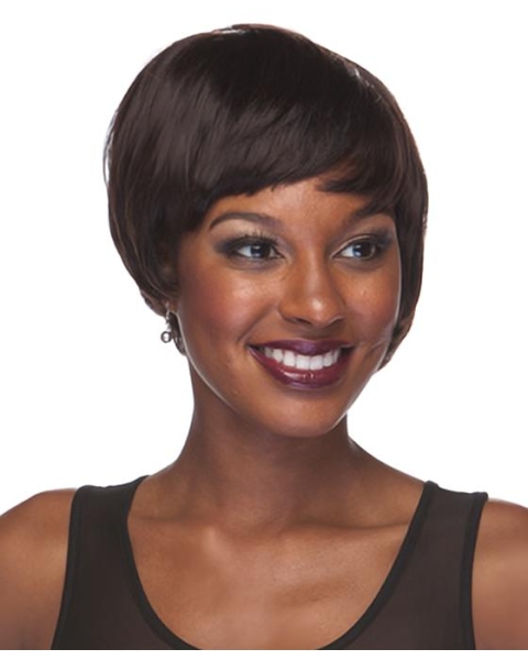 Brown Easy Boycuts Straight Short Wigs