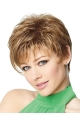 Pleasing Monofilament Boycuts Blonde Short Wigs