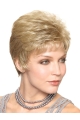 Elegant Blonde Straight Cropped Classic Wigs