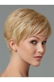 Stylish Blonde Straight Cropped Synthetic Wigs