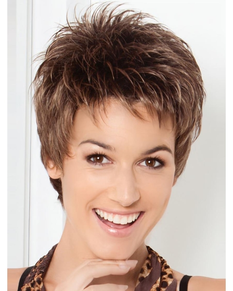 Lace Front High Quality Boycuts Straight Short Wigs