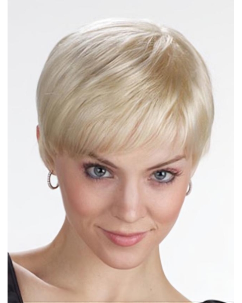 Blonde Lace Front Synthetic Graceful Short Wigs