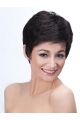 Black Straight Synthetic Radiant Short Wigs