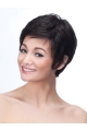 Black Straight Synthetic Radiant Short Wigs