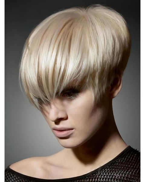 Nice Straight Boycuts Blonde Short Wigs