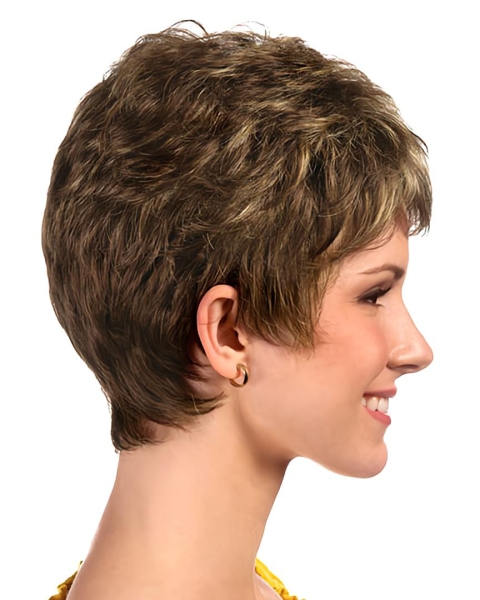 Brown Perfect Boycuts Straight Short Wigs