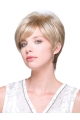 Blonde Monofilament Synthetic Mature Short Wigs