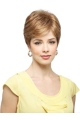 Blonde Monofilament Synthetic Mature Short Wigs